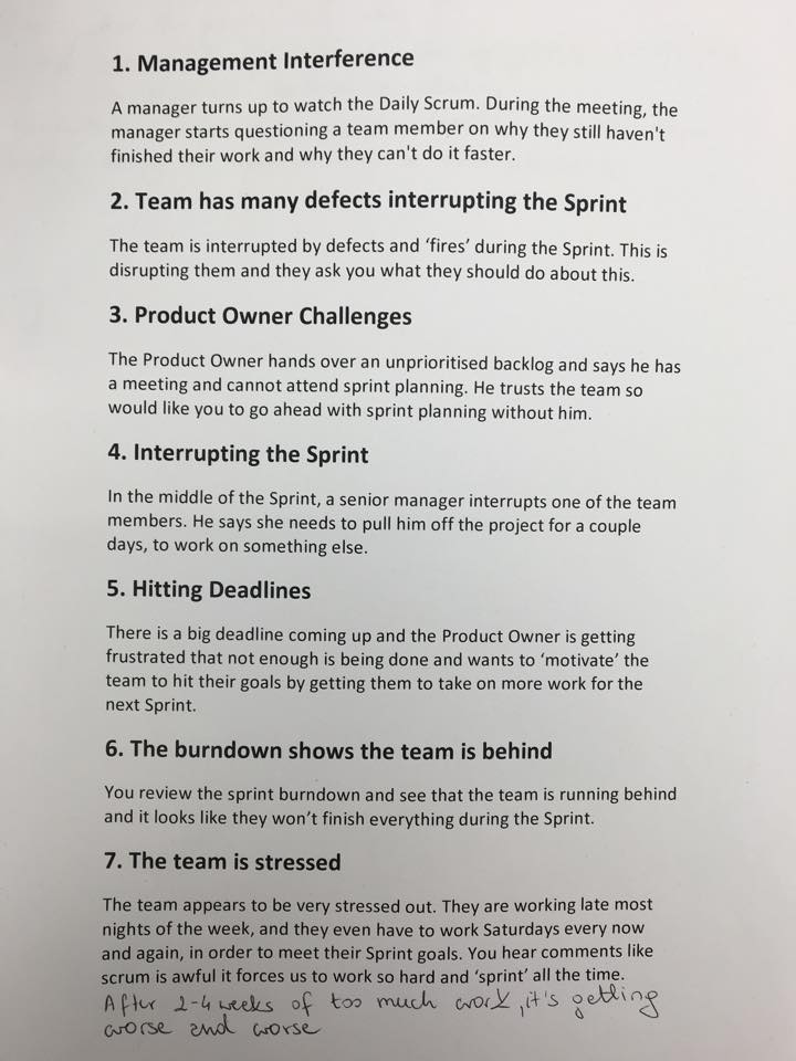 scrum homework