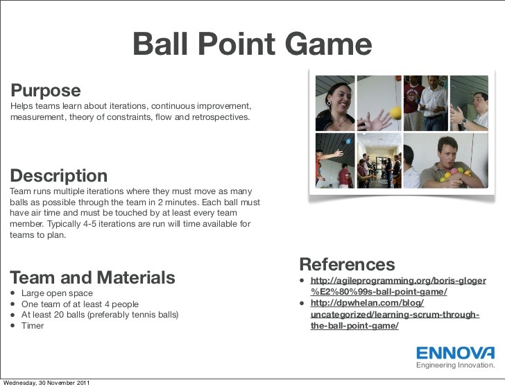 agile ball point game
