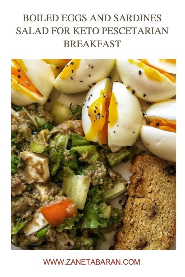 Boiled Eggs and Sardines Salad for Keto Pescatarian Breakfast – Zaneta ...