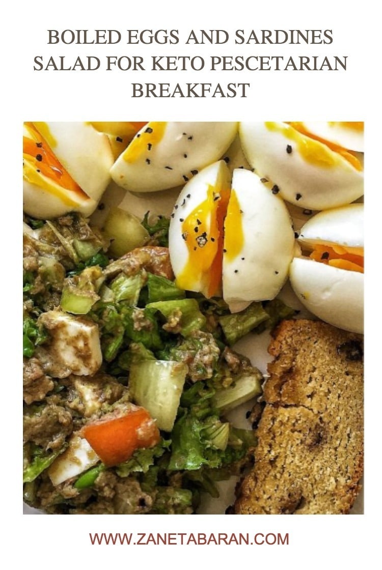 Pinterest 1 Boiled Eggs and Sardines Salad for Keto Pescetarian Breakfast