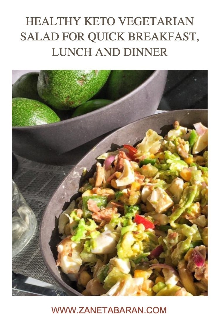 Pinterest 1 Healthy Keto Vegetarian Salad For Quick Breakfast Lunch And Dinner