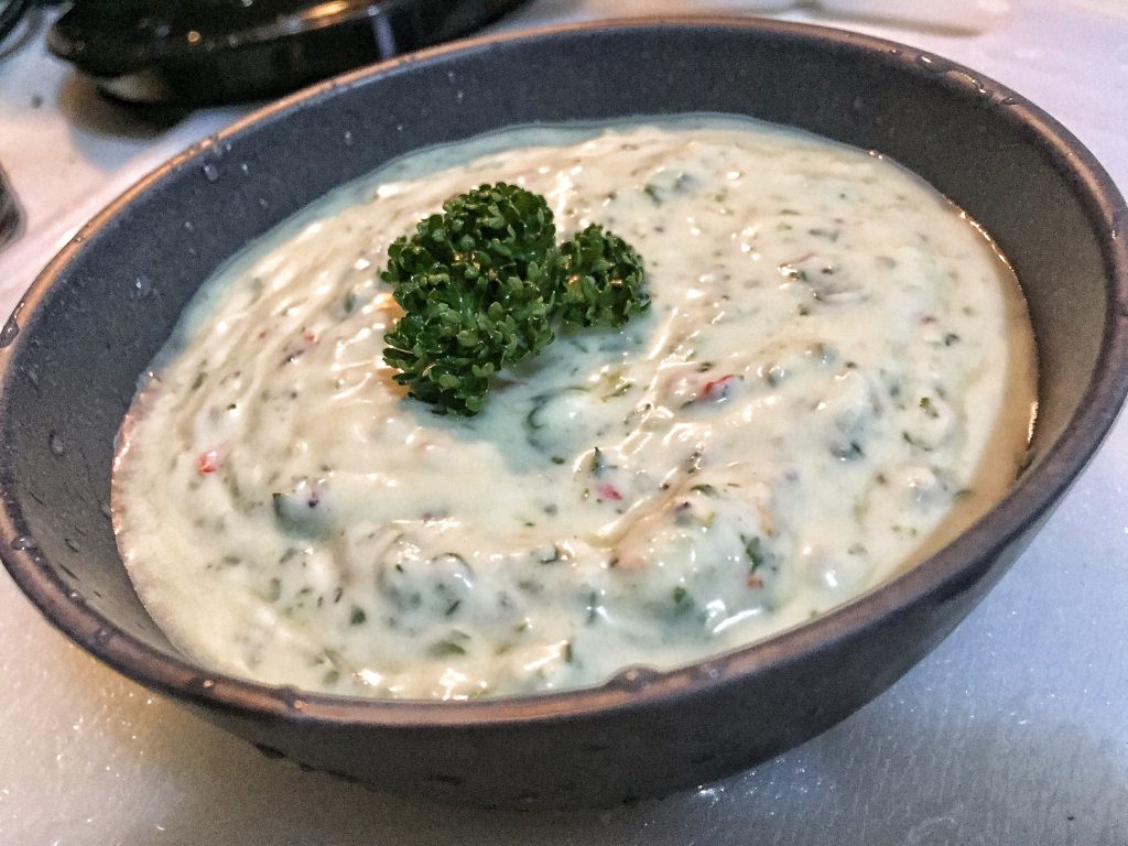 Keto Healthy Fat Low Carb Vegetarian Sauce Or Dressing Based On Coconut Milk