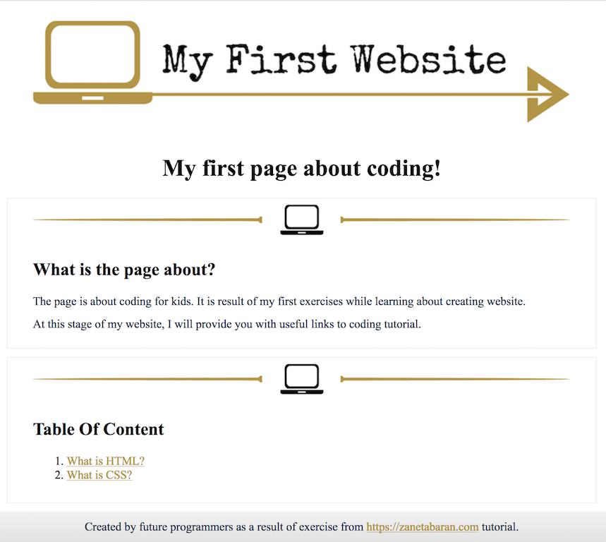 Coding Classes For Kids Design How To Create My First Website