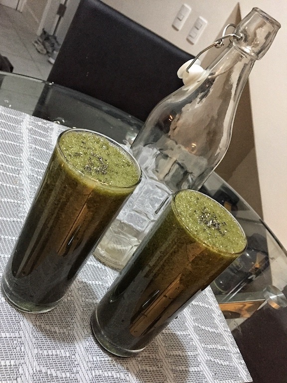 Healthy Sweet Green Smoothie With Vegetables