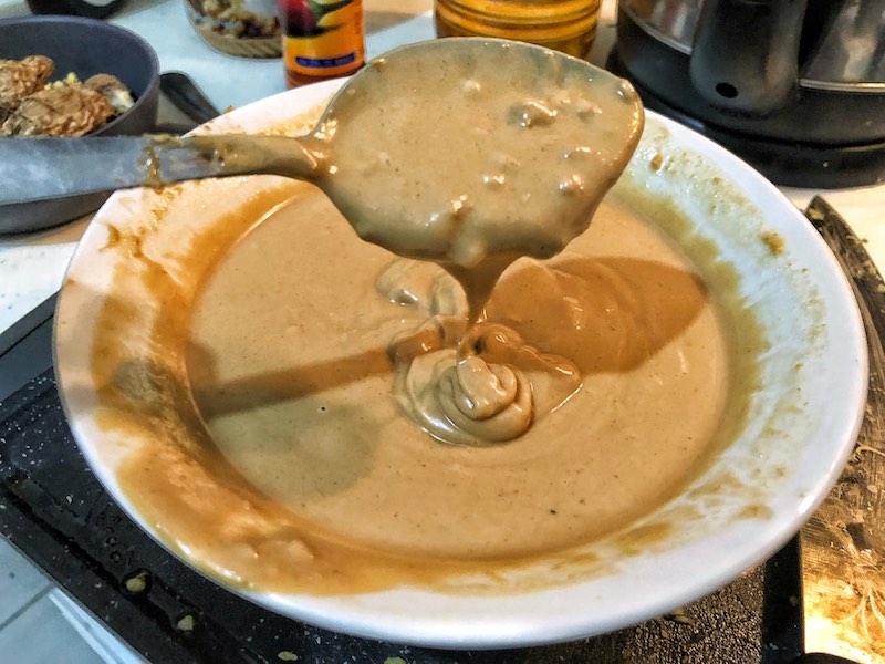 Asian Healthy Homemade Peanut Sauce Texture