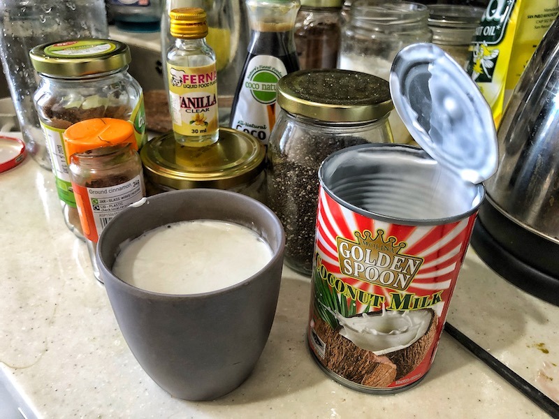 Healthy Keto Chia Seeds Pudding Based Coconut Milk And Peanut Butter