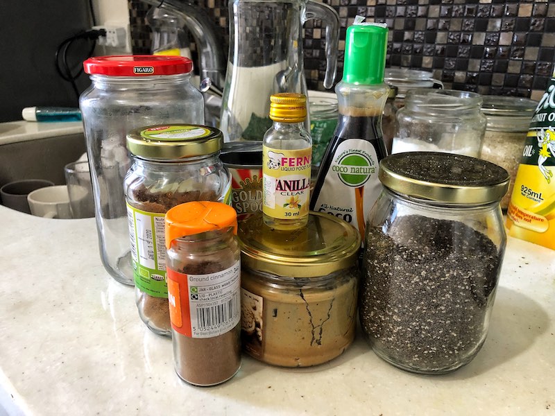 Healthy Keto Chia Seeds Pudding Based On Coconut Milk Peanut Butter