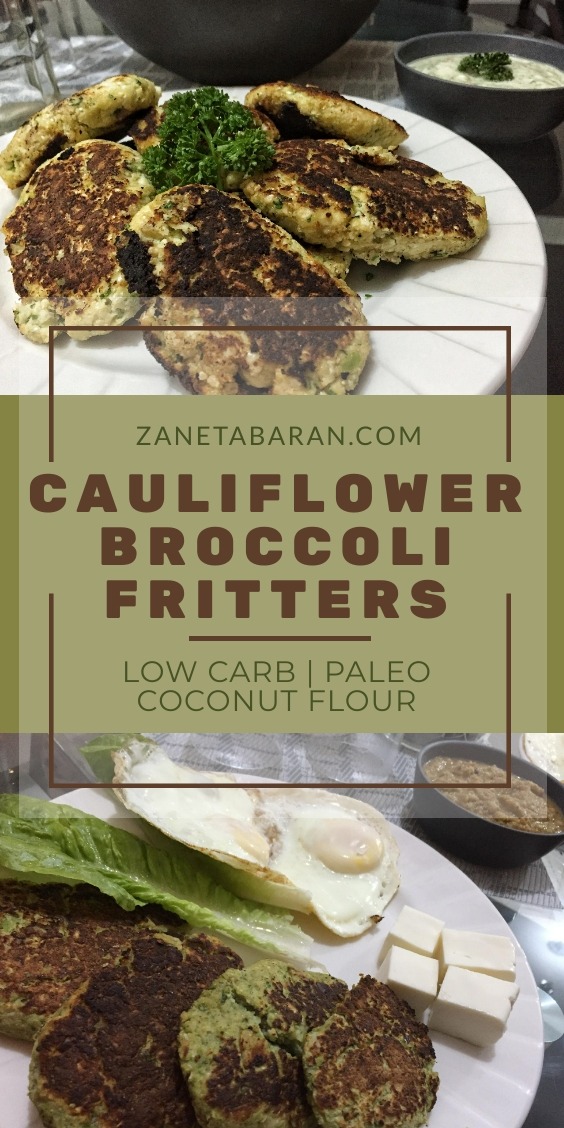 Cauliflower Broccoli Fritters Lunch
