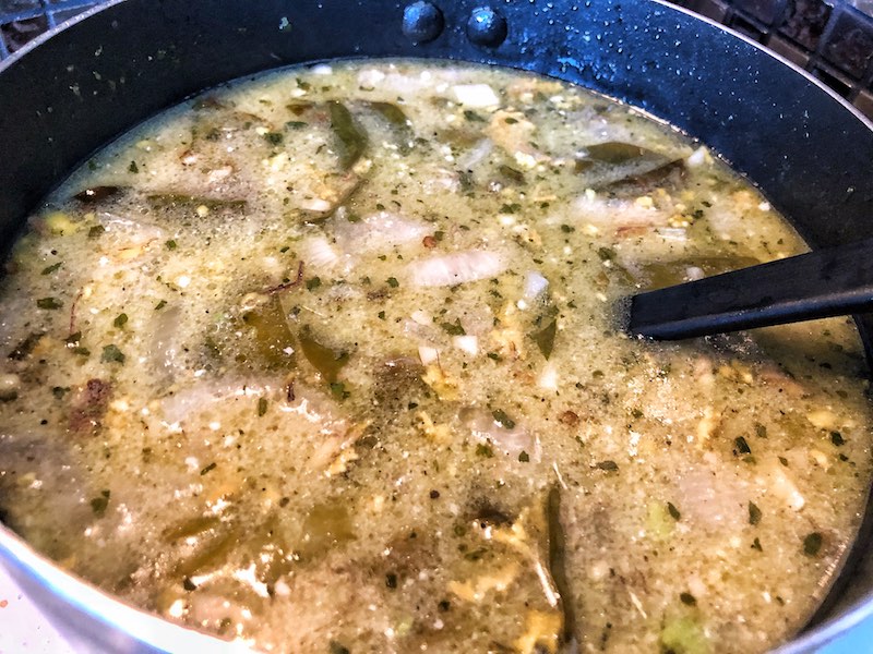 Healthy Keto Avocado Soup With Shrimps And Coconut Milk For Lunch And Dinner Mix