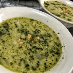 Healthy Keto Avocado Soup With Shrimps And Coconut Milk For Lunch And Dinner Soup