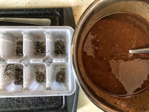 Healthy Peanut Butter Chocolate Fat Bombs For Dessert And Snack Chia Mixture Trey