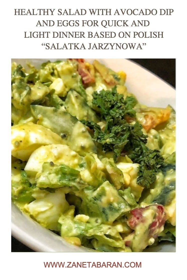 Pinterest 1 Healthy Salad With Avocado Dip And Eggs For Quick And Light Dinner Based On Polish “S