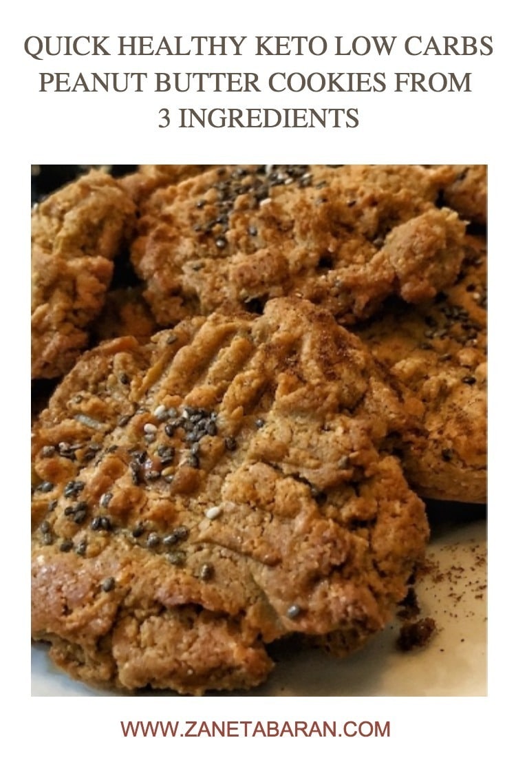 Pinterest 1 Quick Healthy Keto Low Carbs Peanut Butter Cookies From 3 Ingredients