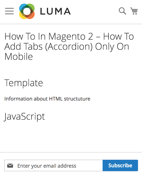 How To In Magento 2 – How To Add Tabs (Accordion) Only On Mobile Mobile Open