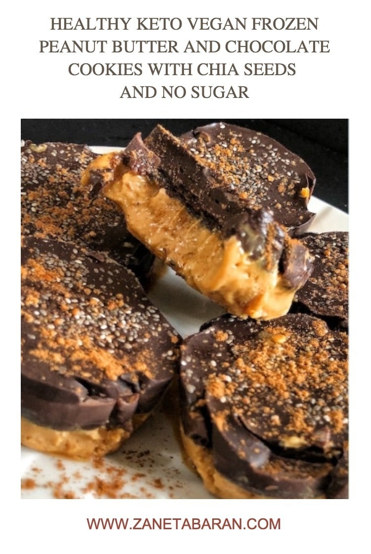 Pinterest Healthy Keto Vegan Frozen Peanut Butter And Chocolate Cookies With Chia Seeds And No Su