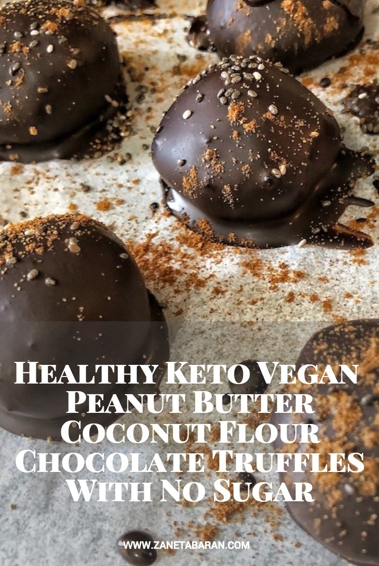 Pinterest Healthy Keto Vegan Peanut Butter Coconut Flour Chocolate Truffles With No Sugar