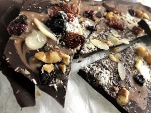 Dark Chocolate Pieces - Homemade Healthy Keto Quick Dessert Broken