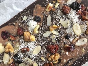 Dark Chocolate Pieces - Homemade Healthy Keto Quick Dessert For Kindergarden