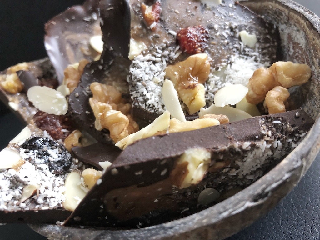 Dark Chocolate Pieces - Homemade Healthy Keto Quick Party Dessert