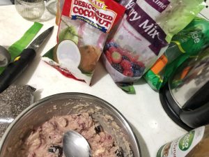 Coconut Berries Ice Cream Jars - Healthy Keto Low Carb No Sugar Dessert Prep