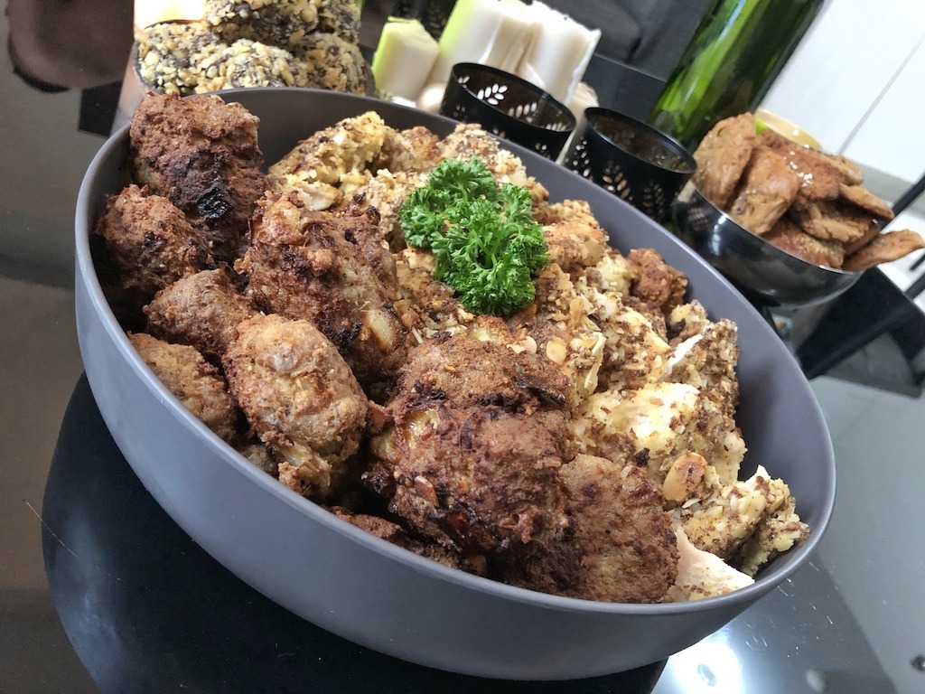 Healthy Keto Fried Chicken And Fish In Almonds Cover Party