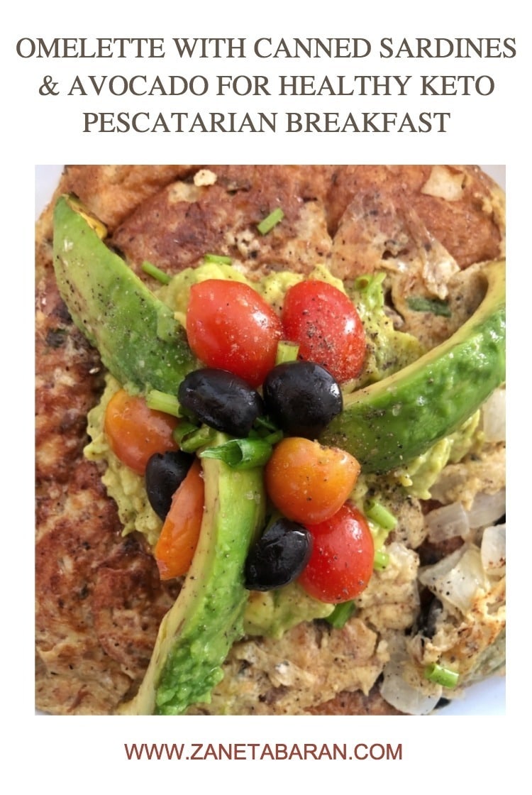 Pin Omelette With Canned Sardines And Avocado For Healthy Keto Pescatarian Breakfast