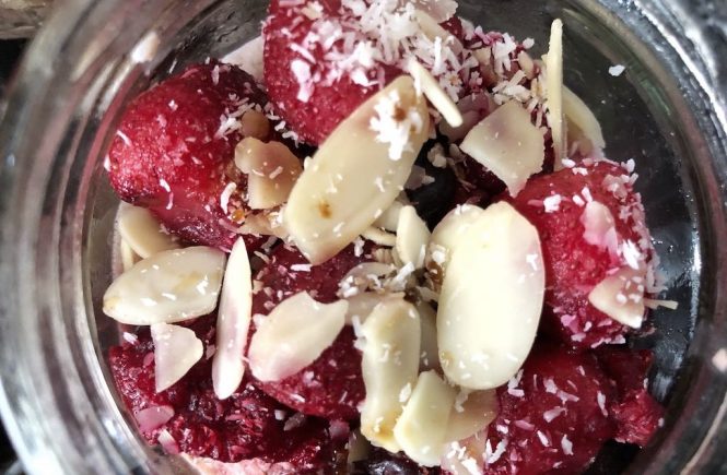 Quick Coconut Berries Ice Cream Jars - Healthy Keto Low Carb No Sugar Dessert Try