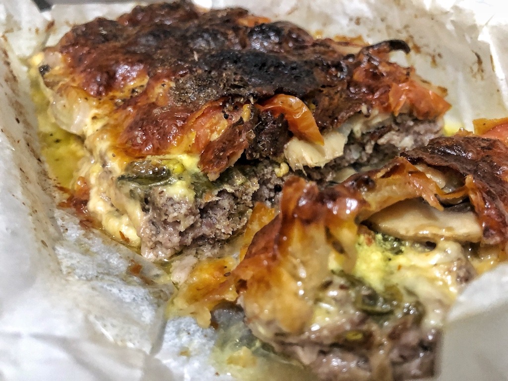 Stuffed Meatloaf With Cheese Spinach Mushrooms - Healthy Beef