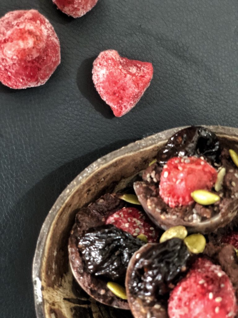Birthday Strawberry Chocolate Cups - Easy Healthy Keto Sugar Free Dessert