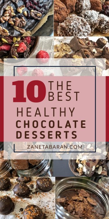 Pin 10 Healthy Chocolate Desserts
